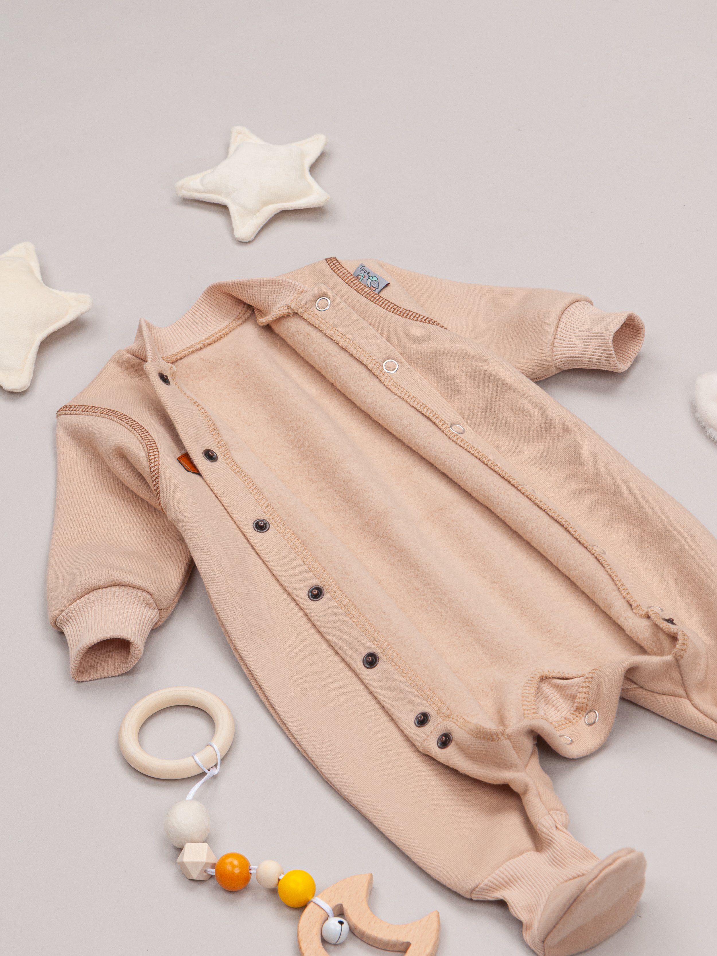 Комбинезон ТРИЯ 1164 футер 3-х нитка св бежевый - фото 2