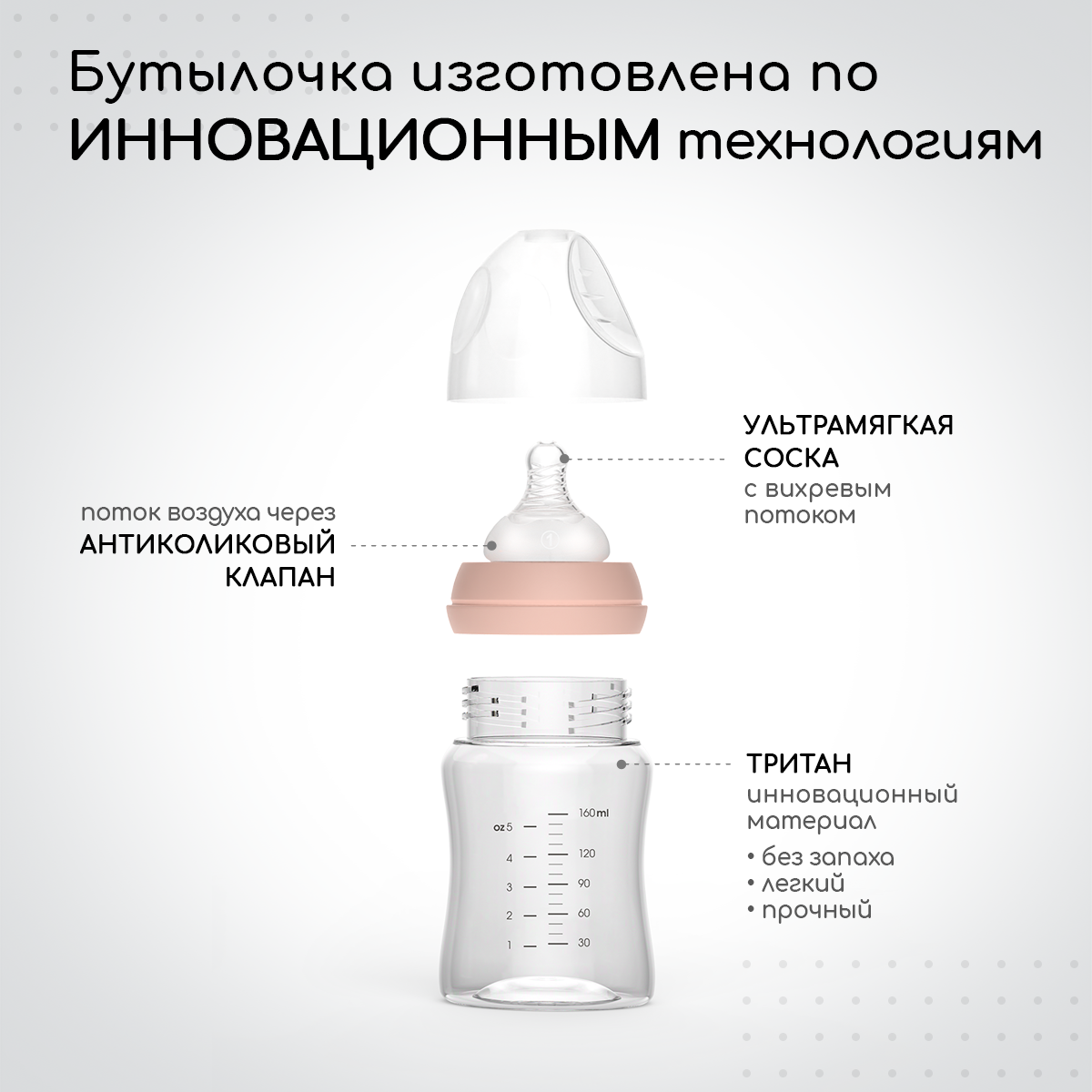 Бутылочка Miyoumi Anti-Colic 160 мл 1 шт. - фото 3