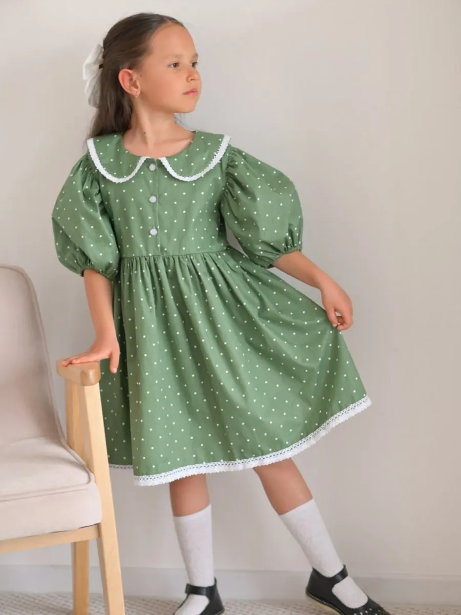 Платье Leli dress Хаки_горох - фото 2