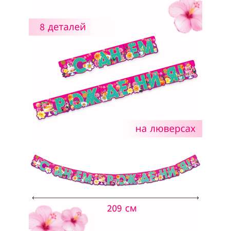 Гирлянда-растяжка Арт и Дизайн День Рождения