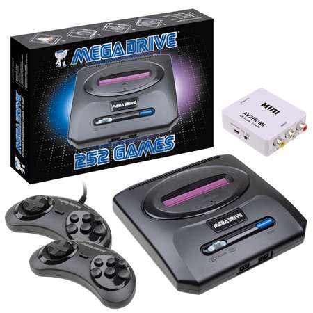 Игровая приставка Dendy Mega Drive 252 + конвертер
