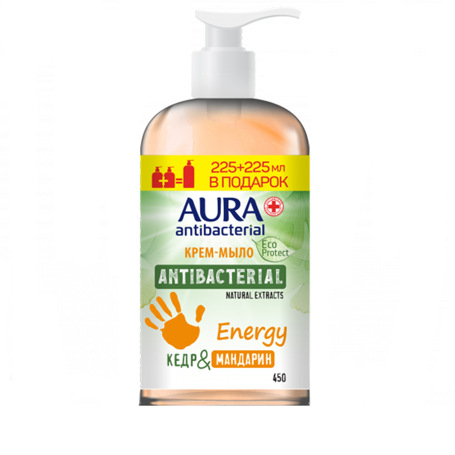 Мыло жидкое AURA Eco Protect Energy 2 шт. 225 мл - фото 1