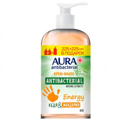 Мыло жидкое AURA Eco Protect Energy 2 шт. 225 мл