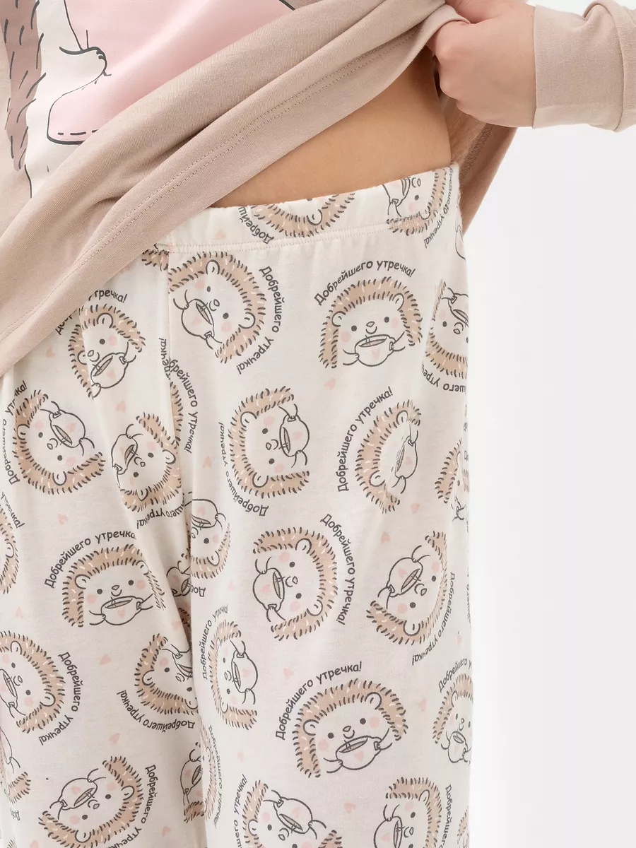 Пижама Mark Formelle (Марк Формэль) 567720/бежевый +ежики на молочном - фото 8