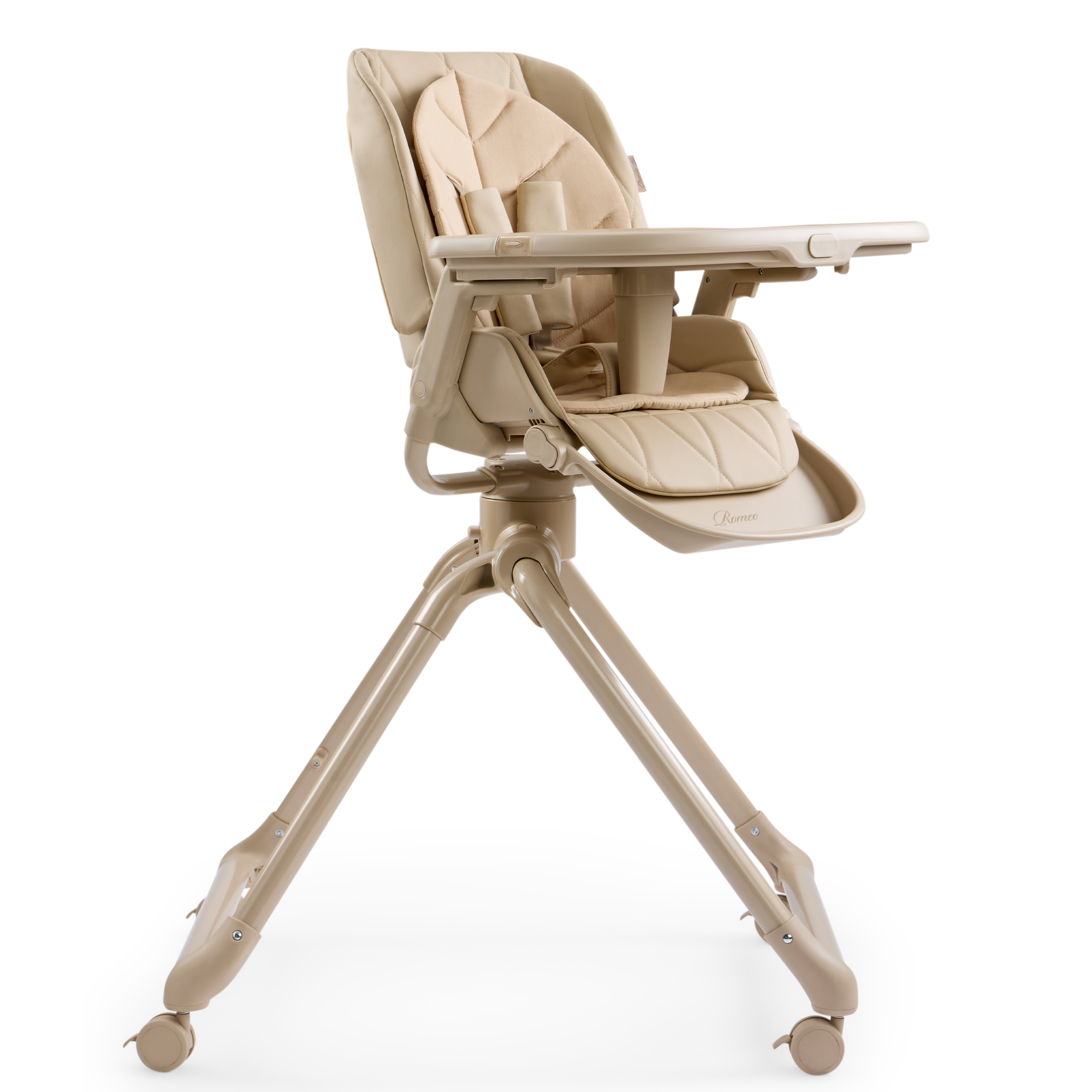 Стульчик для кормления Happy Baby ROMEO бежевый - фото 6