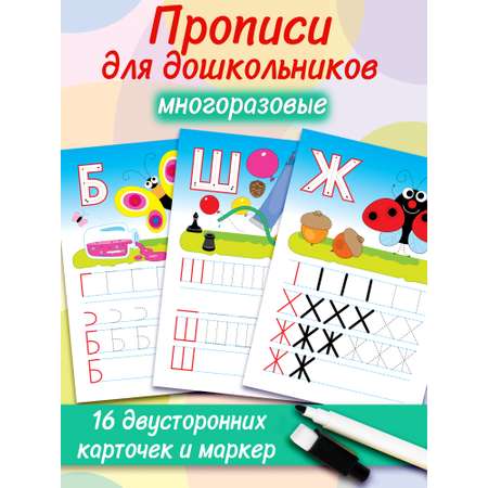 Игра развивающая Дрофа-Медиа Многоразовые прописи. Буквы 4307