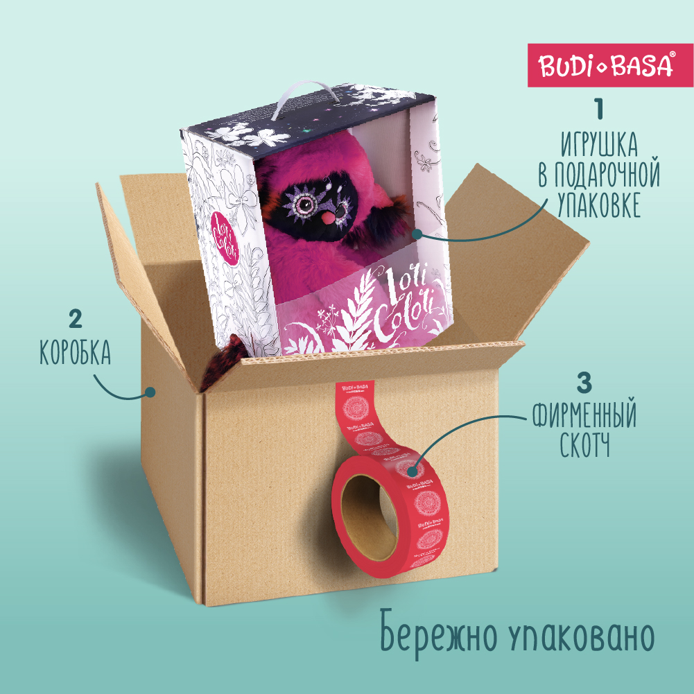 Игрушка мягкая BUDI BASA лемур 25 см - фото 4
