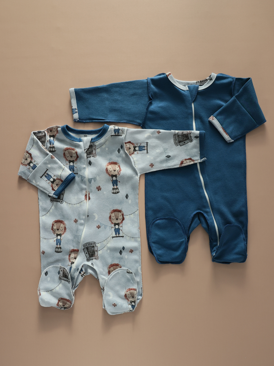 Комбинезон 2 шт Bunnyphant Т125-2/синий - фото 2