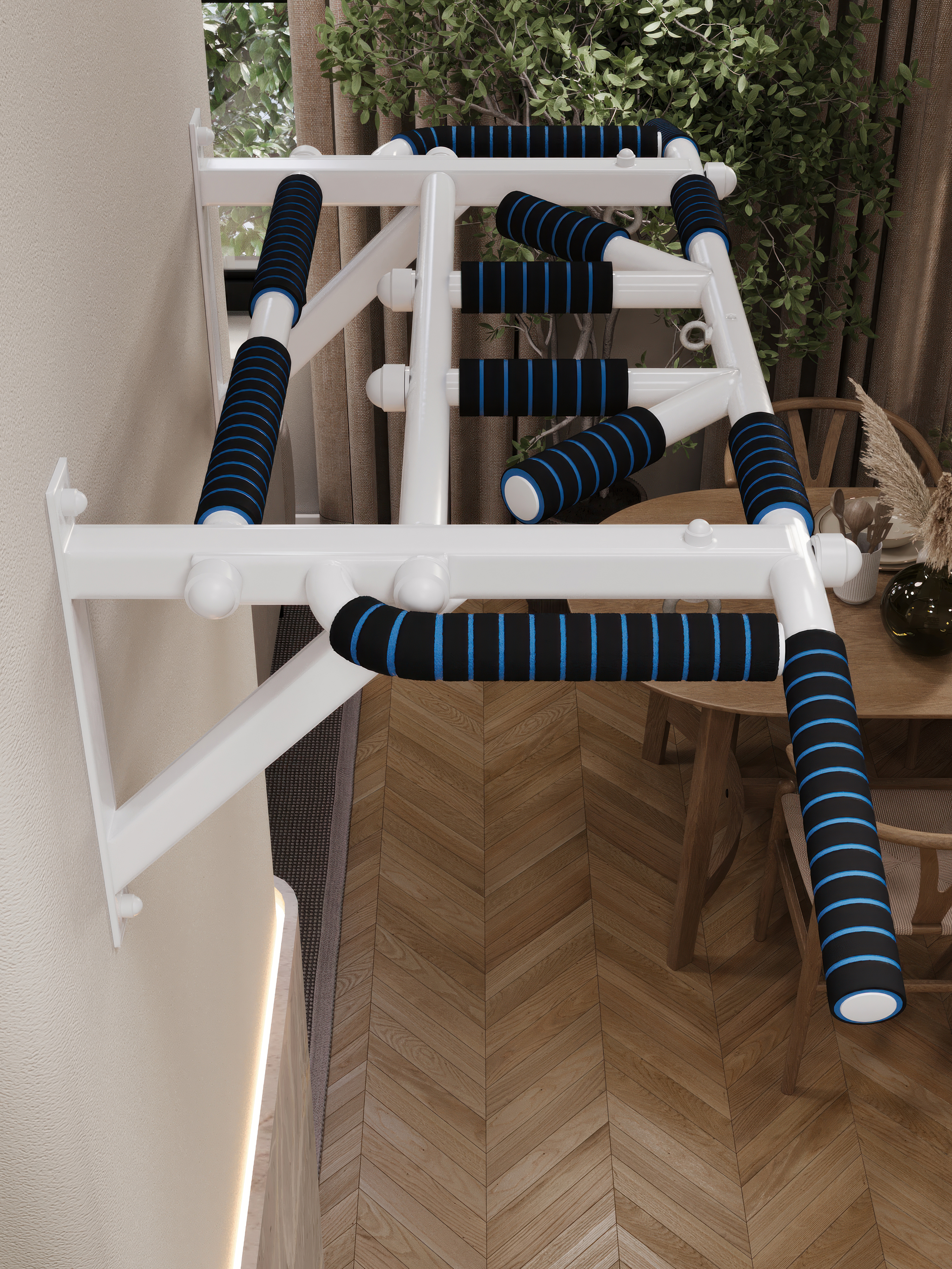 Турник настенный "Тарантул" COMFORT с неопреновыми ручками - фото 3