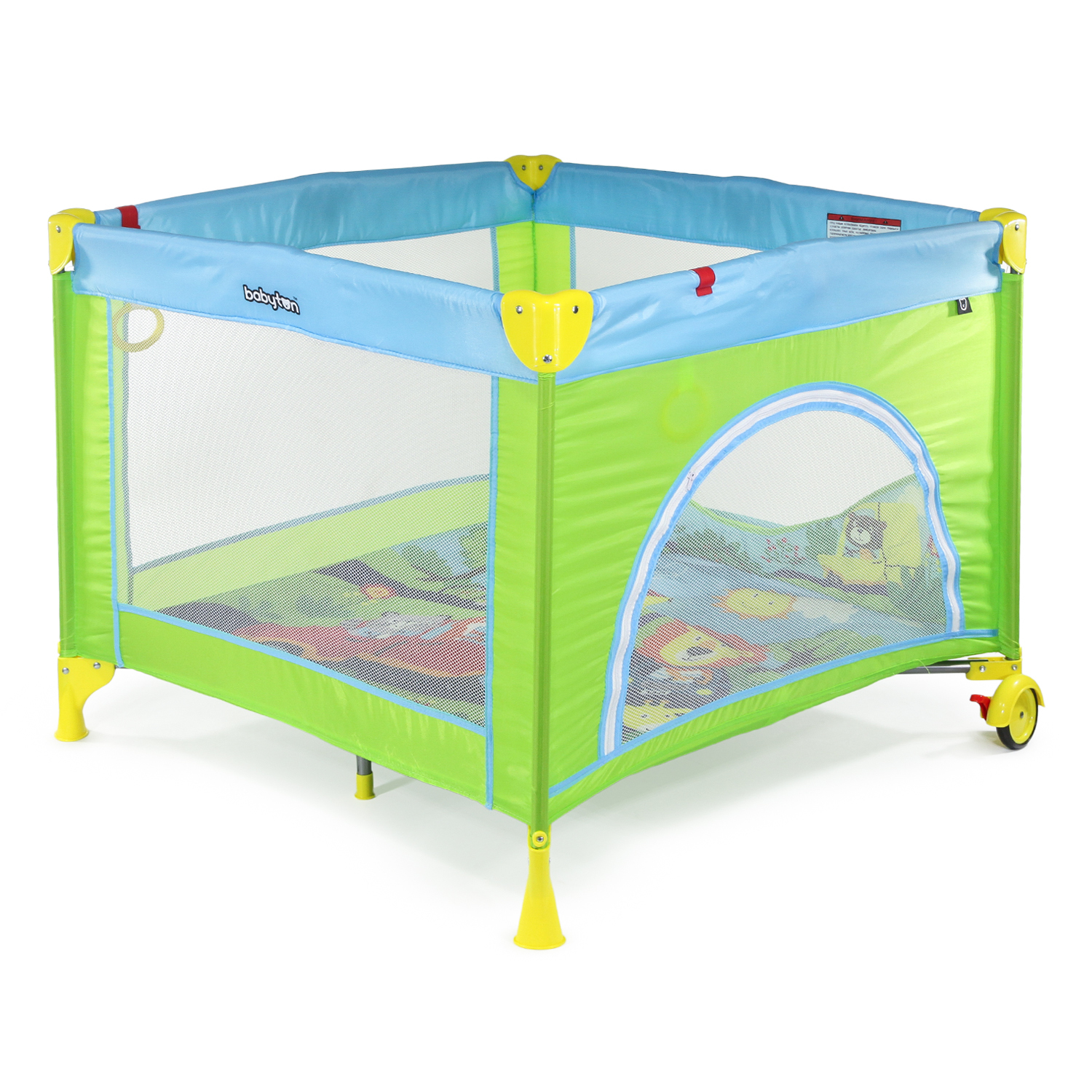 Манеж кровать Babyton Green-Blue G-400 - фото 4