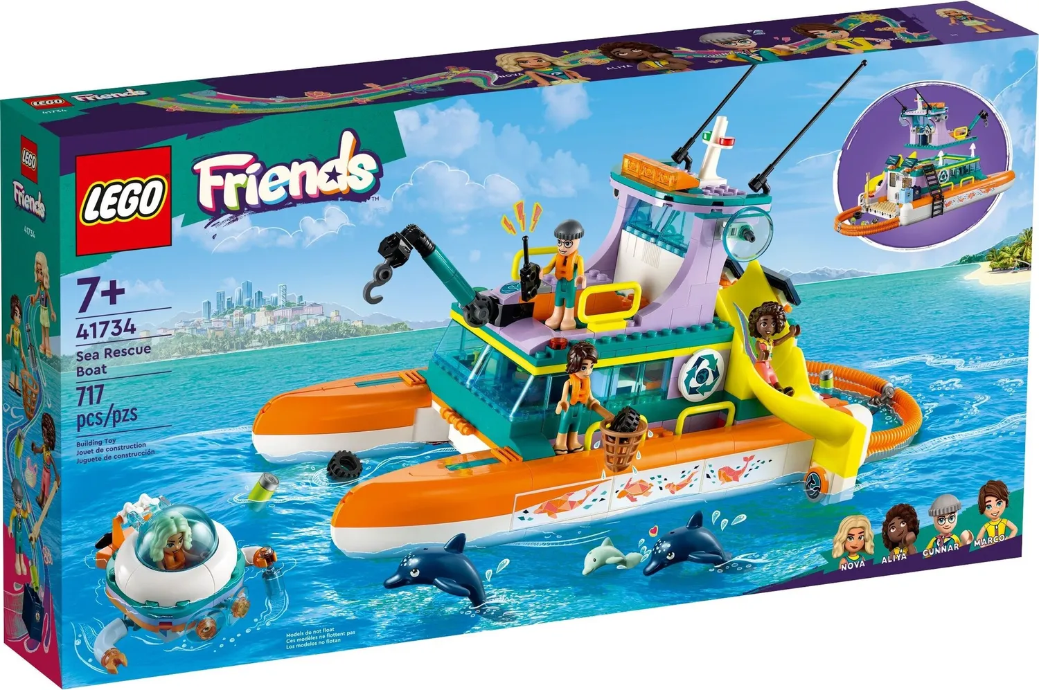 Изображение товара Конструктор LEGO Friends Морская спасательная лодка 697 деталей Изображение товара Конструктор LEGO Friends Морская спасательная лодка 697 деталей