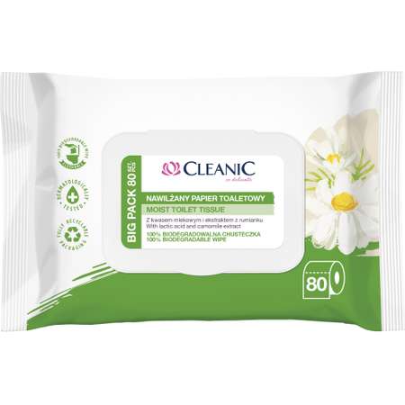 Влажная туалетная бумага Cleanic 80 шт.