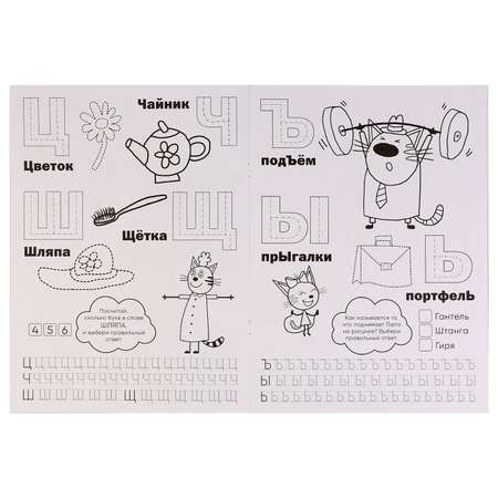 Книга-раскраска УМка Три кота большая 260706