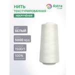 Нитки Astra Craft текстурированные некрученые обметочные 150D/1 5000 ярд 1 шт 9021 белый