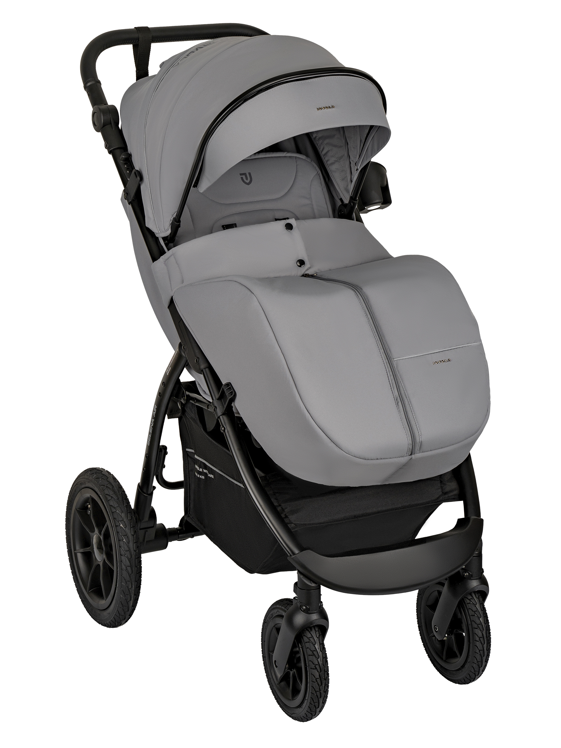 Коляска прогулочная JOVOLA SELENA Air 2025 с сумкой серый - фото 16