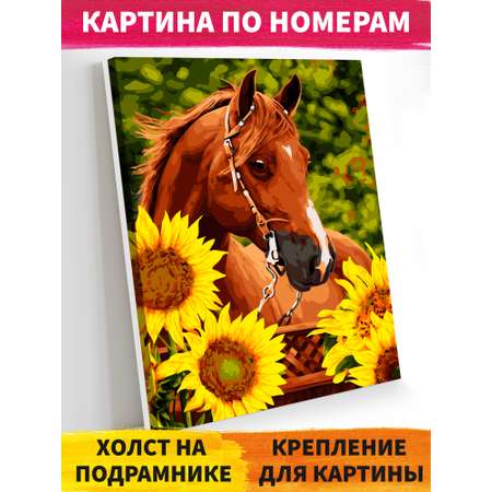 Картина по номерам Русская живопись Каштановый конь