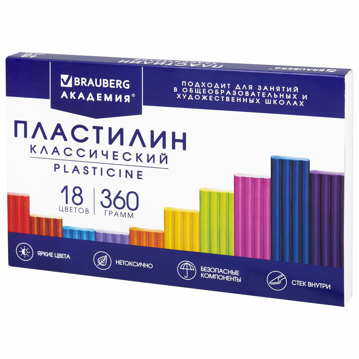 Пластилин Brauberg 18 цв. - фото 1