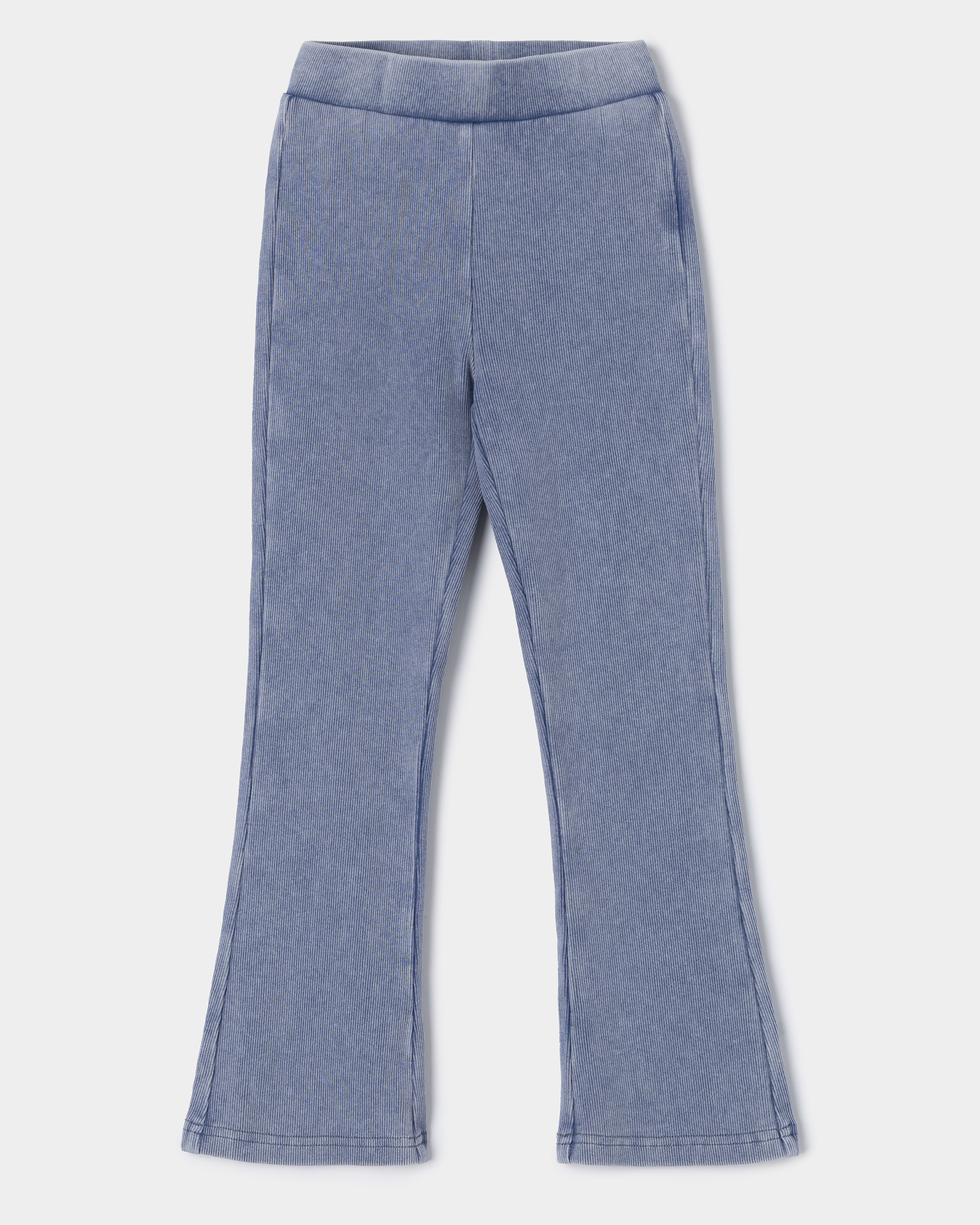 Изображение товара Брюки-клёш для девочки Futurino синего цвета в рубчик