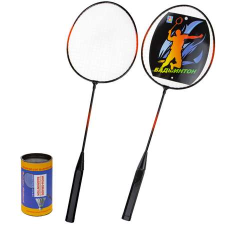 Игровой набор 1TOY Бадминтон 2 ракетки и 2 волана