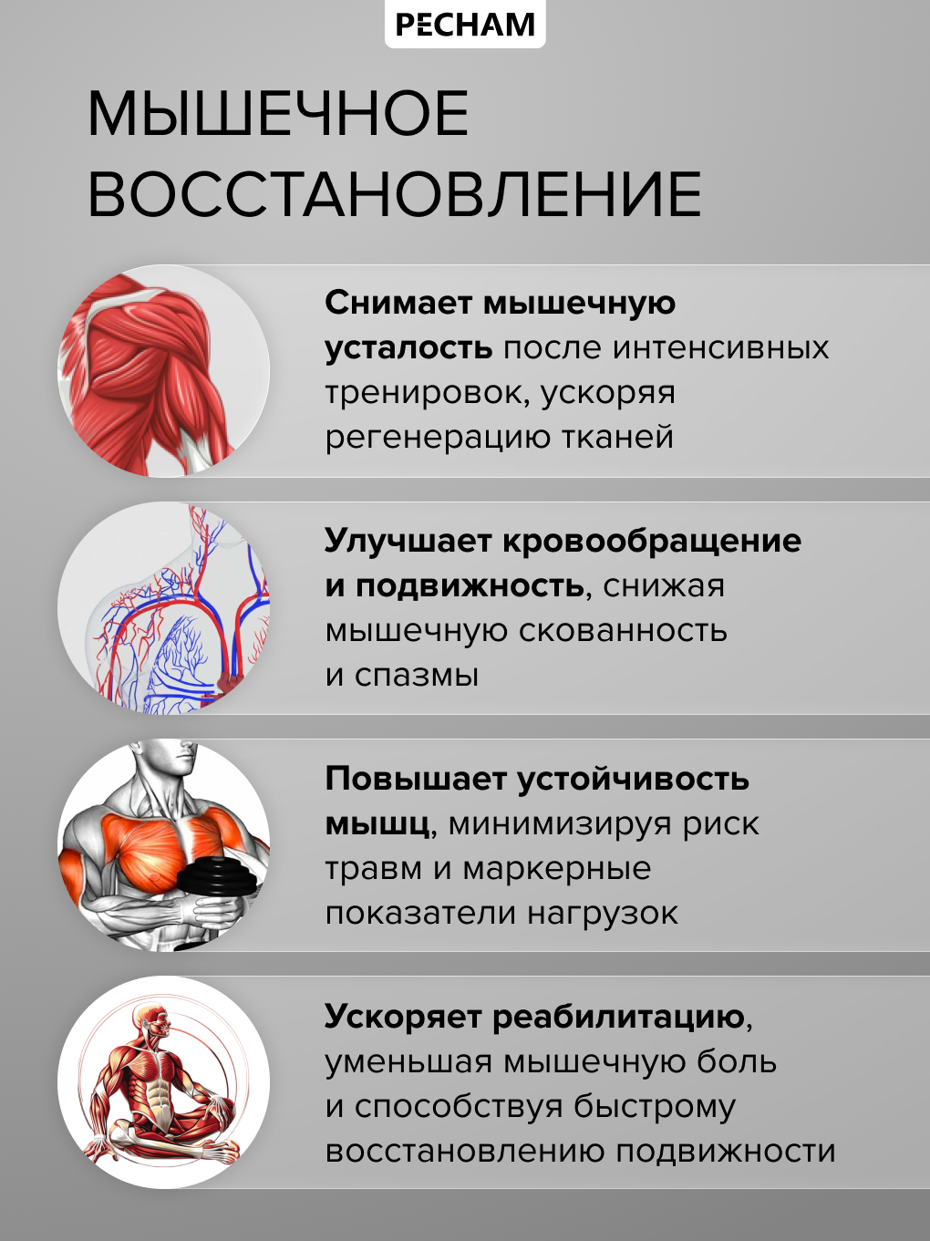 Перкуссионный массажер для тела PECHAM PC-1300 - фото 4