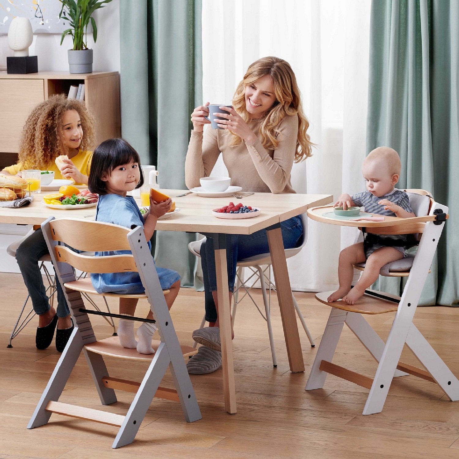 Стульчик для кормления Kinderkraft Enock Wooden трансформер - фото 10