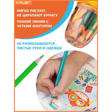 Карандаши цветные Y-plus 12 шт.