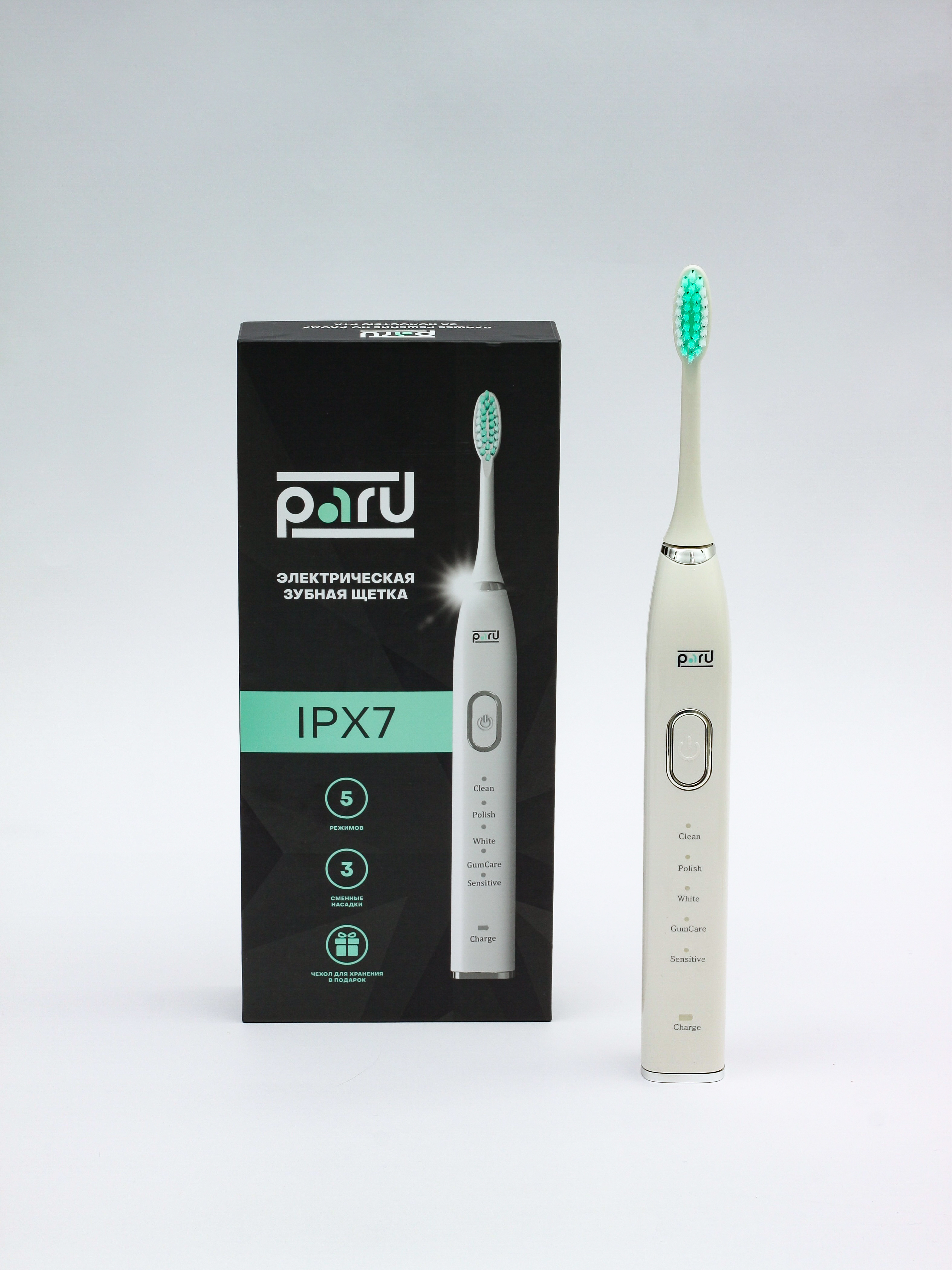 Изображение товара Электрическая зубная щетка PARU с 5 режимами и 45 000 вибраций в минуту