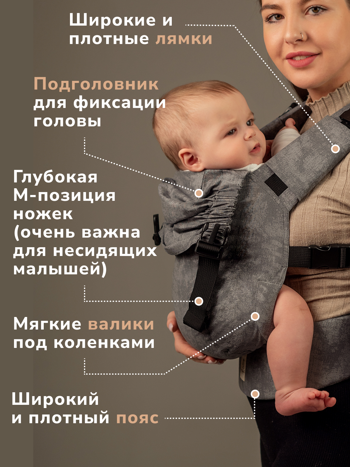 Эргорюкзак СлингУля Супер-м беби 2+ - фото 2