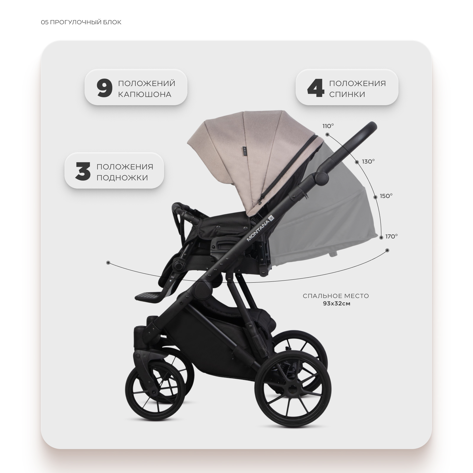 Коляска 2в1 Riko Basic Montana X бежевый - фото 6