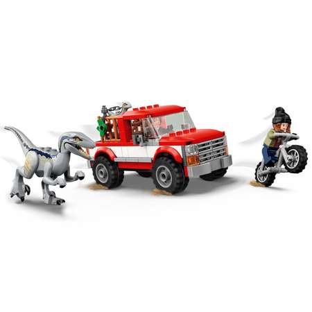 Конструктор LEGO Jurassic World Блу и поимка Велоцираптора блочный