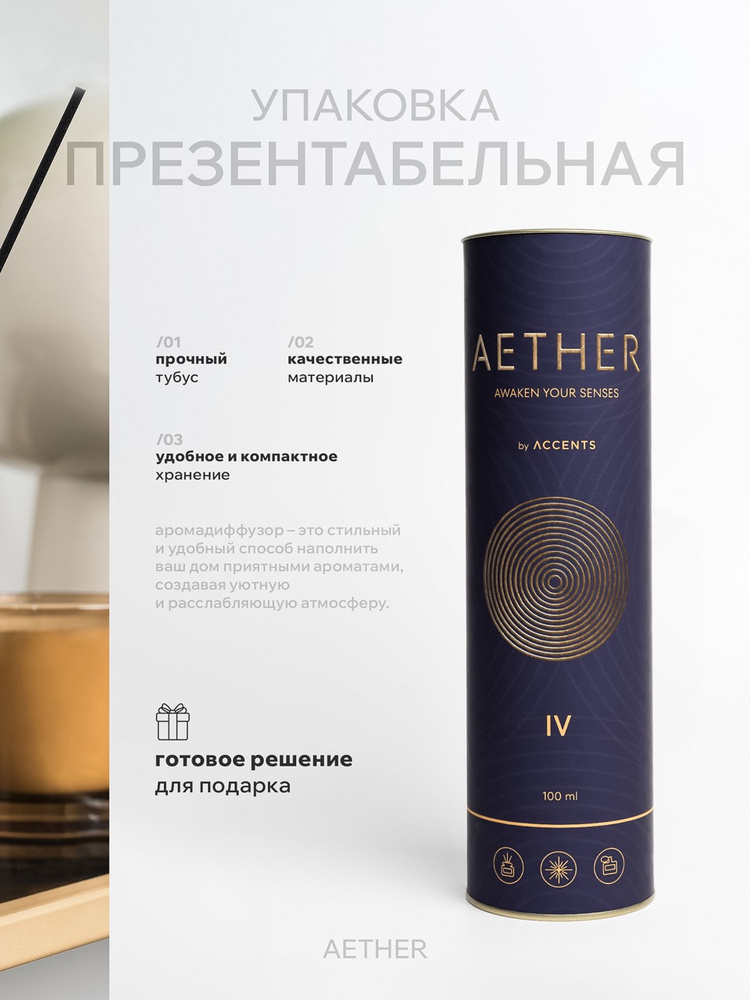 Диффузор с сухоцветами в Премиум тубусе Accents Santal - фото 4