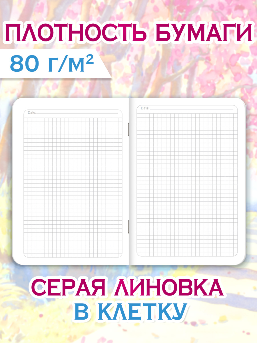Блокнот Проф-Пресс клетка А5 4шт.Аниме и Ван Гог 40 лист. - фото 2