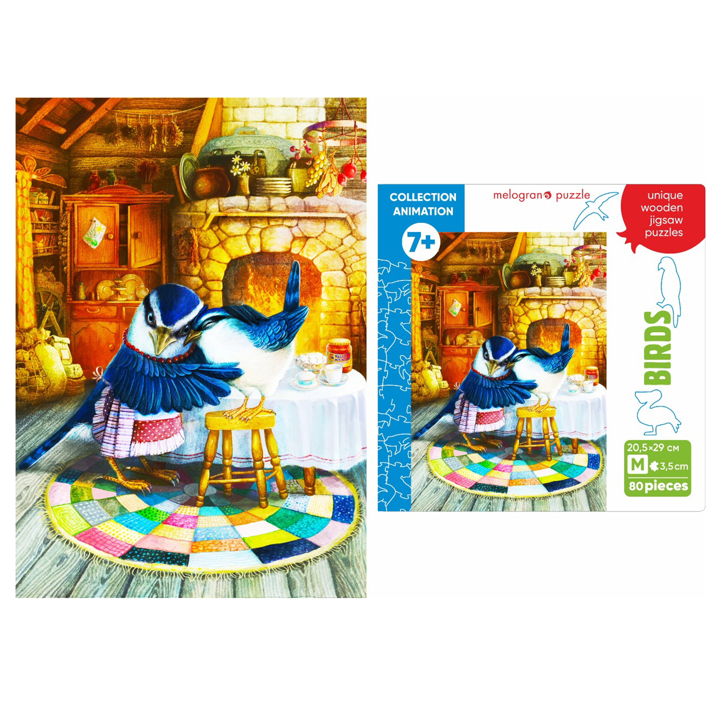 Пазл 1TOY Уютный птичий дом деревянный - фото 1