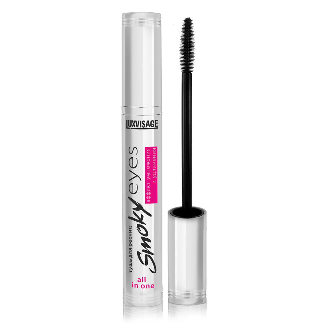 Тушь для ресниц черная Luxvisage SMOKY EYES Эффект умножения и удлинения 7г - фото 6