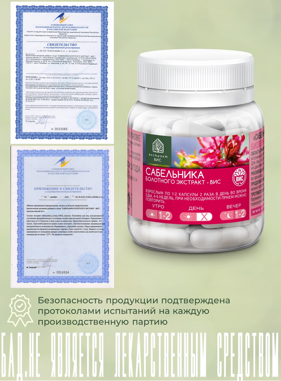 БАД Экстракт-ВИС Сабельника болотного капсулы №30 - фото 5