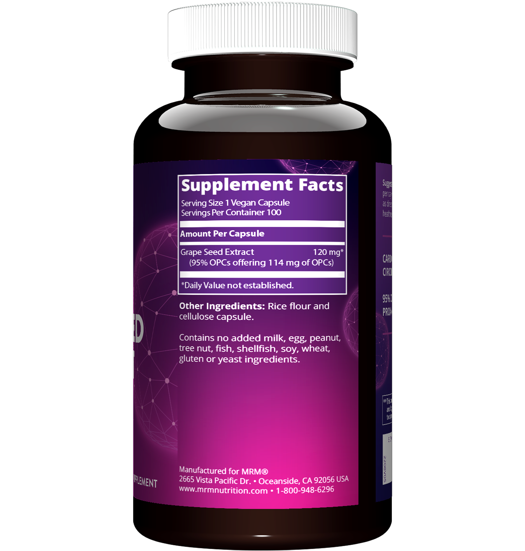 БАД MRM Nutrition Экстракт виноградных косточек 400 мг 100 капс - фото 2