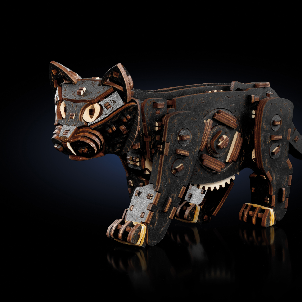 Конструктор Eco Wood Art Котенок деревянный 236 дет. - фото 8