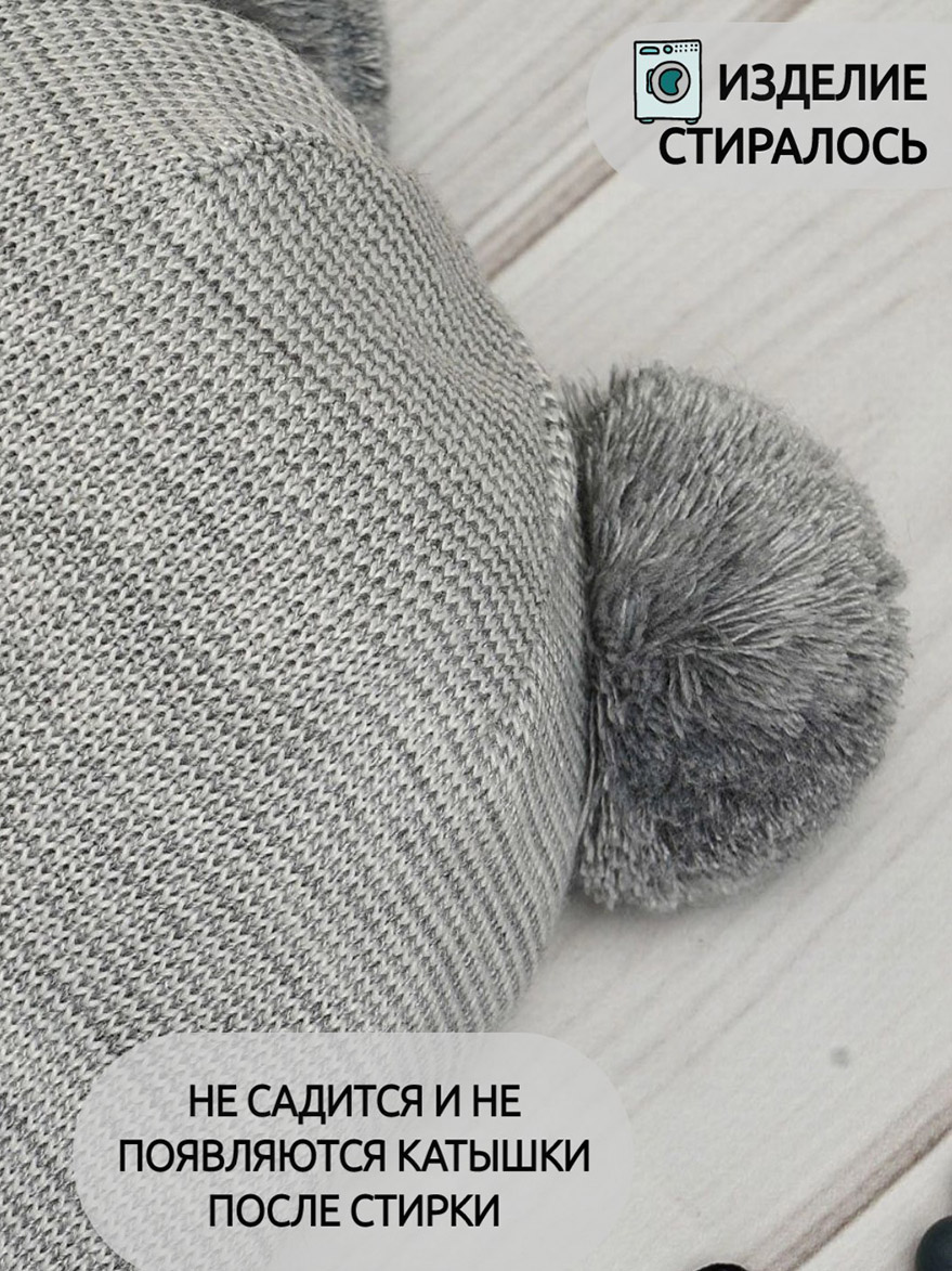 Шапка ПриКиндер M3-1957 Цвет: светлая сталь/молоко - фото 5