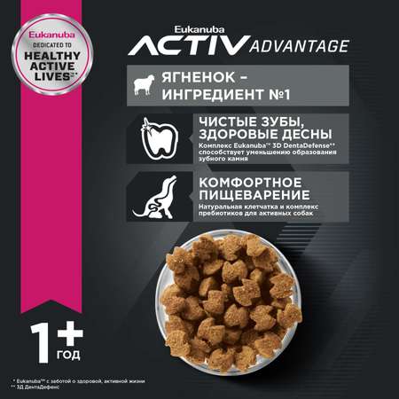 Корм для собак Eukanuba 2.5кг Dog с ягненком для всех пород