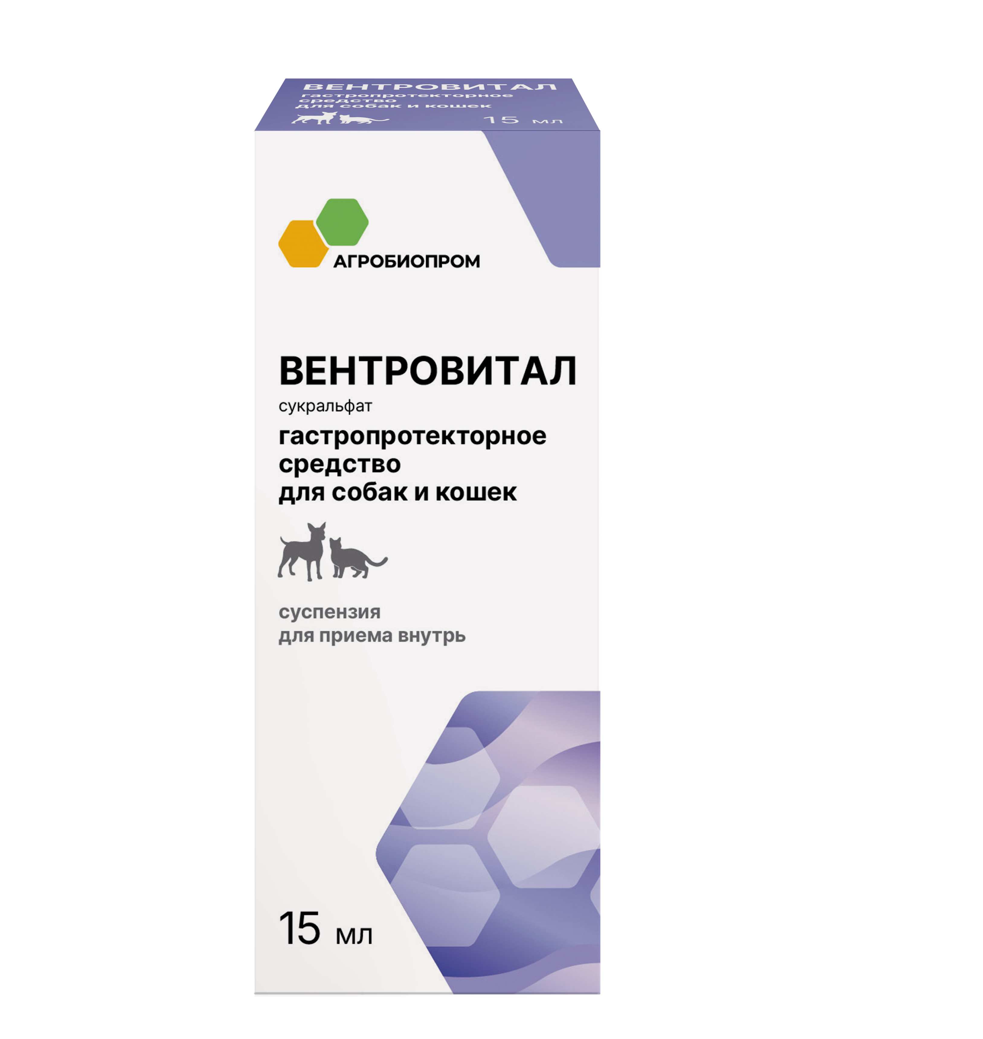 Препарат для кошек и собак Agrobioprom Вентровитал 15мл - фото 1