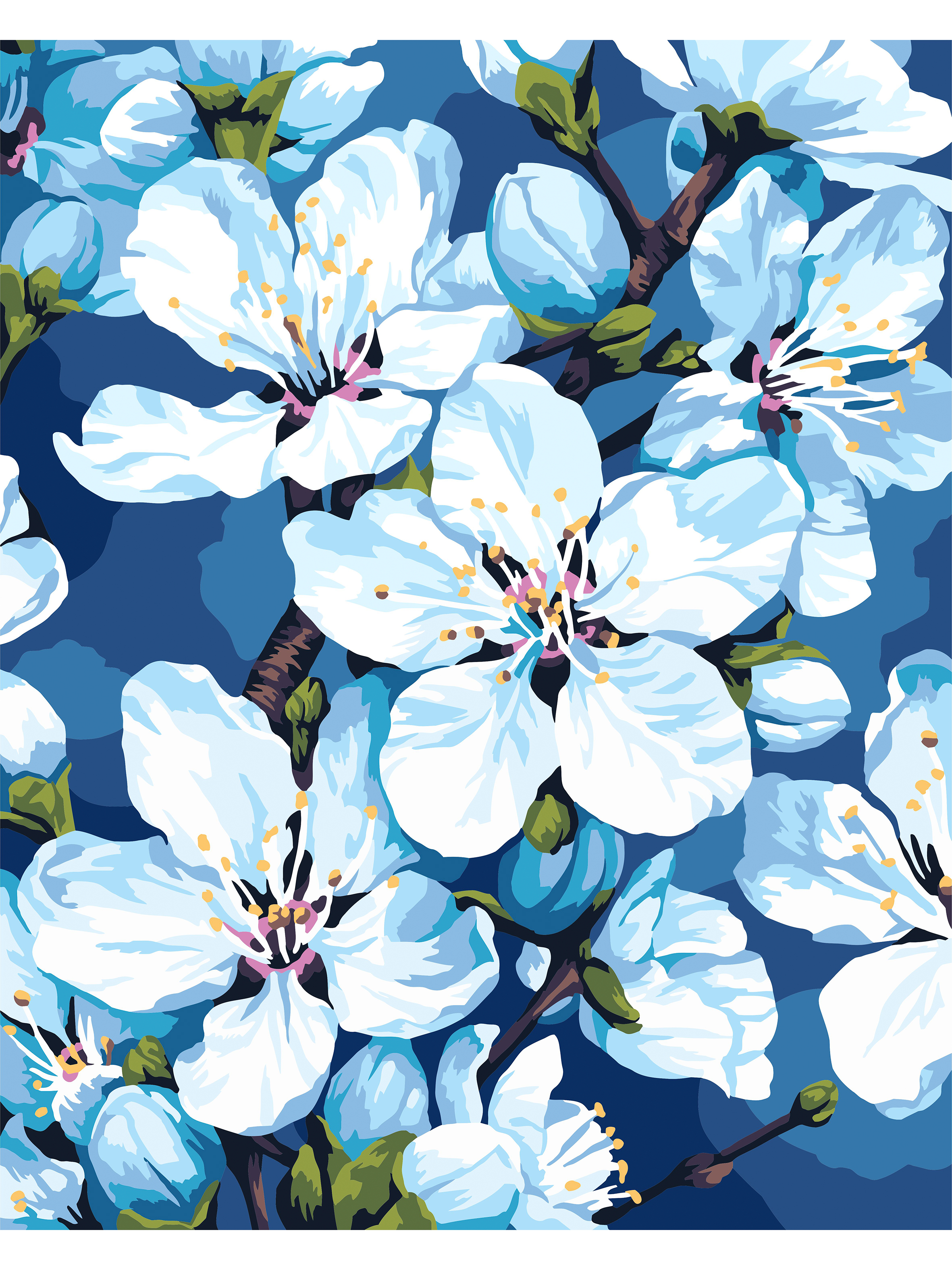 Картина по номерам Art sensation Цветущая вишня в ассортименте - фото 2