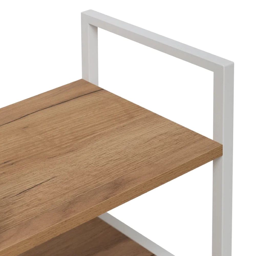 Стеллаж Leset Стилвуд 25 широкий 5 полок Белый/Дуб крафт золотой - фото 8