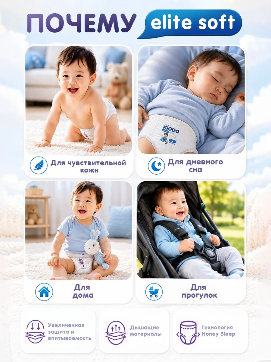 Трусики Kiddo Elite Soft L (9-14 кг) 56 шт. - фото 6