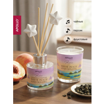 Ароматический диффузор и свеча APOLLO персик и улун 40 мл