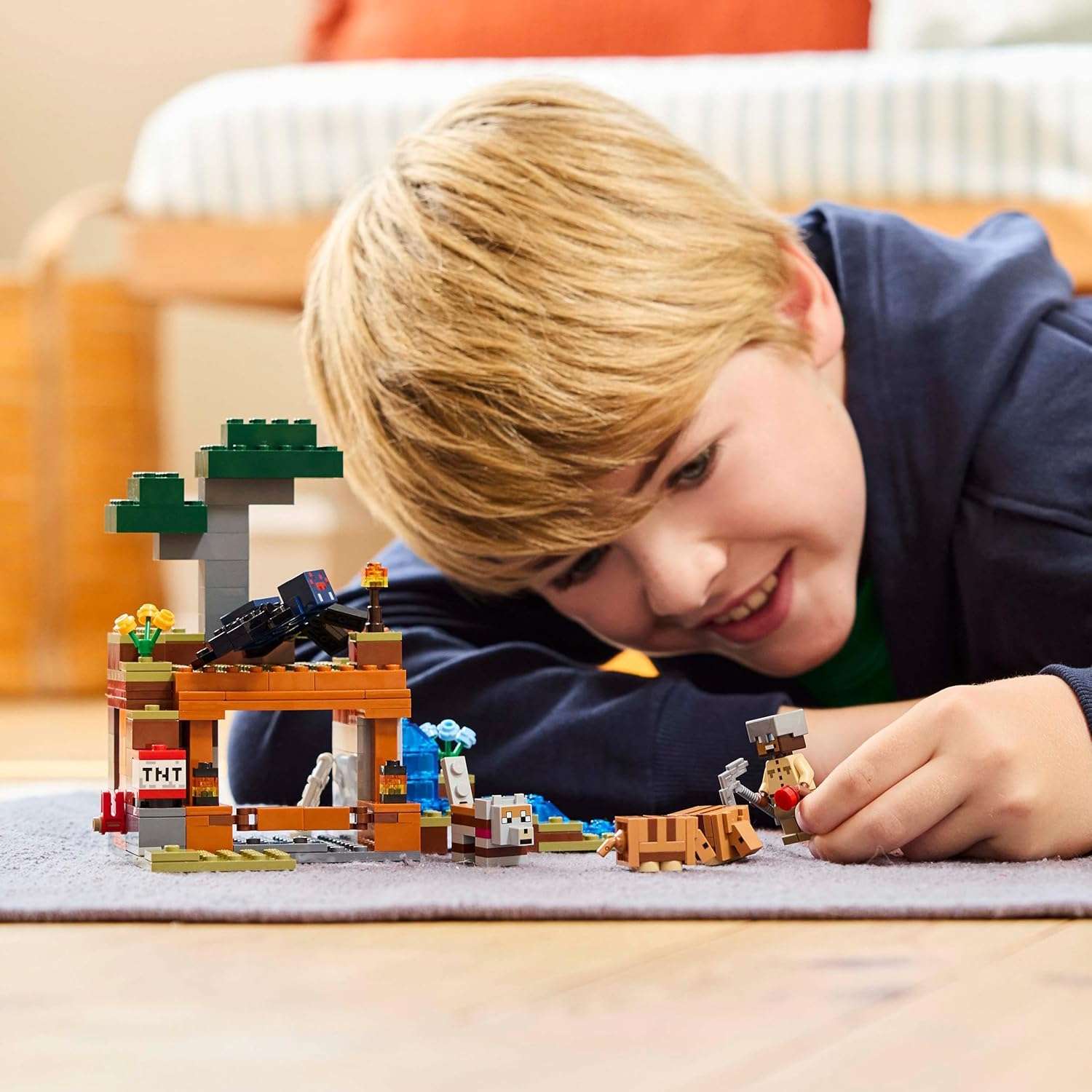 Конструктор LEGO Minecraft Экспедиция рудник Броненосец блочный - фото 8