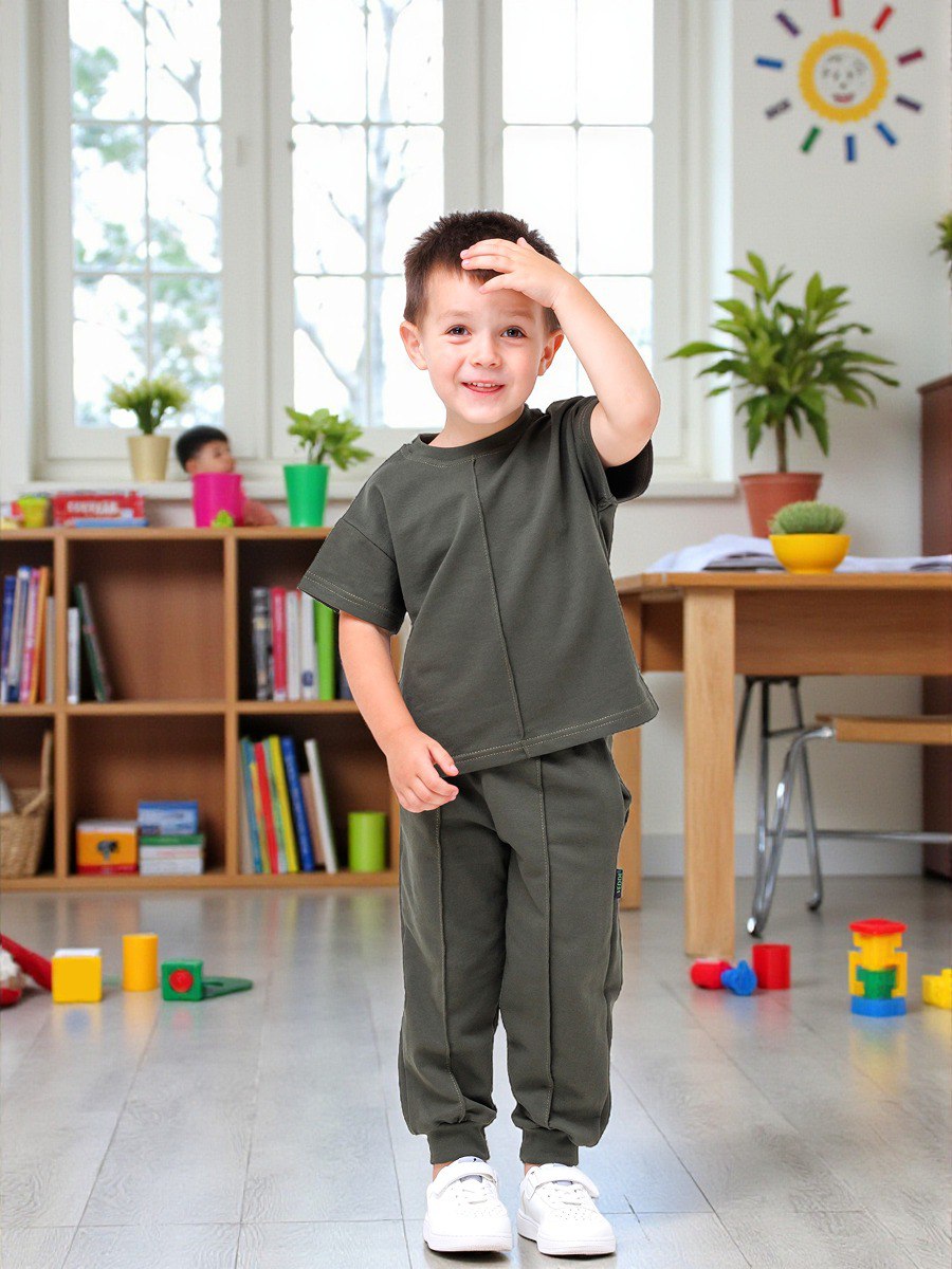 Спортивный костюм VEDDI 2080/6041фп-2024-9-12 хаки - фото 4