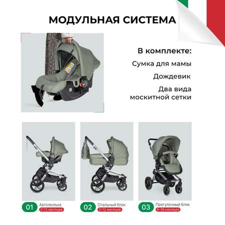 Коляска 3в1 Farfello Zuma Trio Comfort