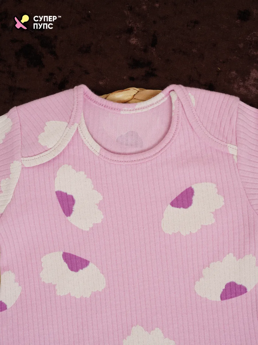 Боди 3 шт Супер Пупс нбр/3пр/бд/коррук/2026/ромашки - фото 25
