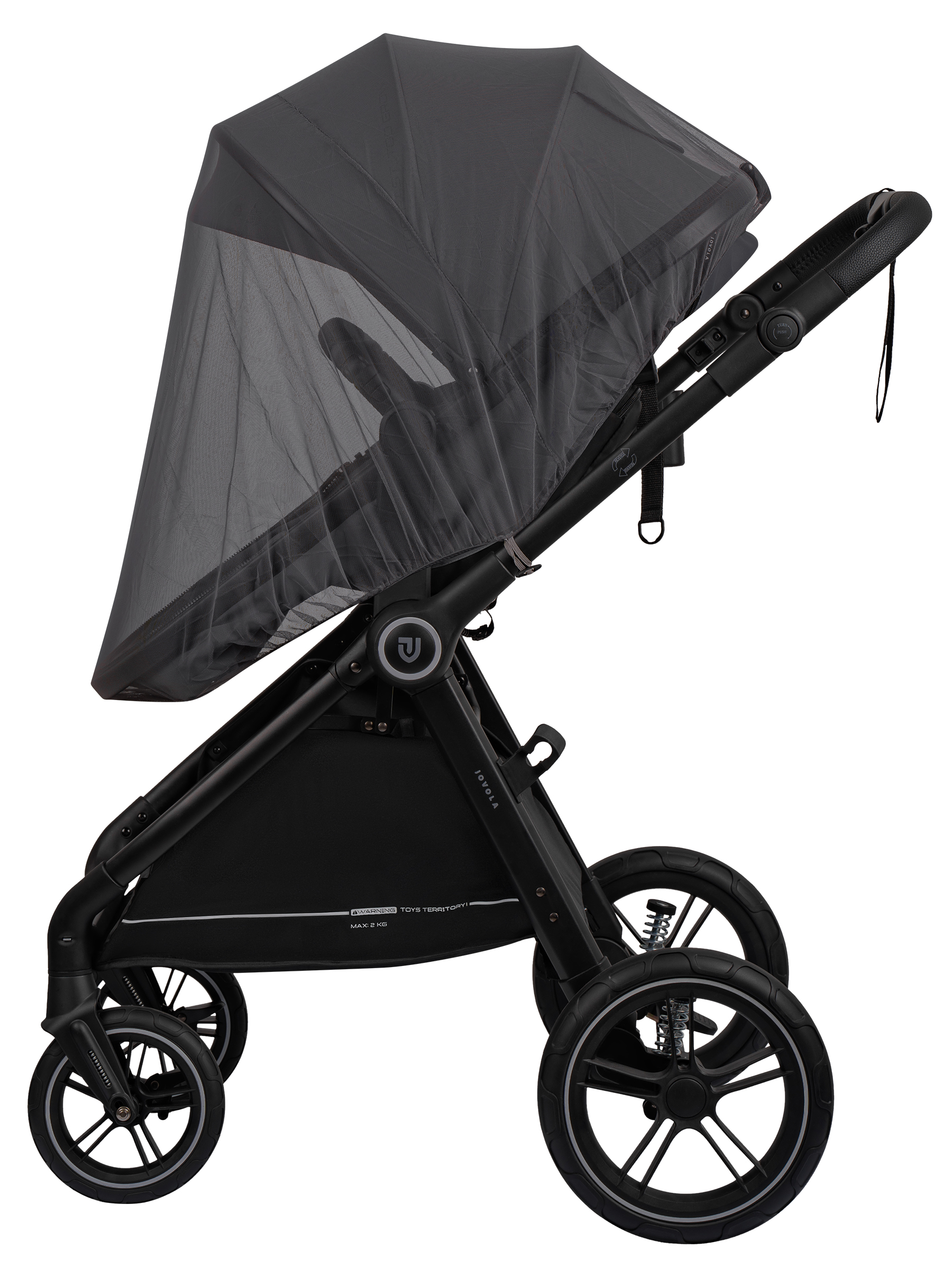 Коляска трансформер JOVOLA Truck, перекидная ручка серый - фото 15