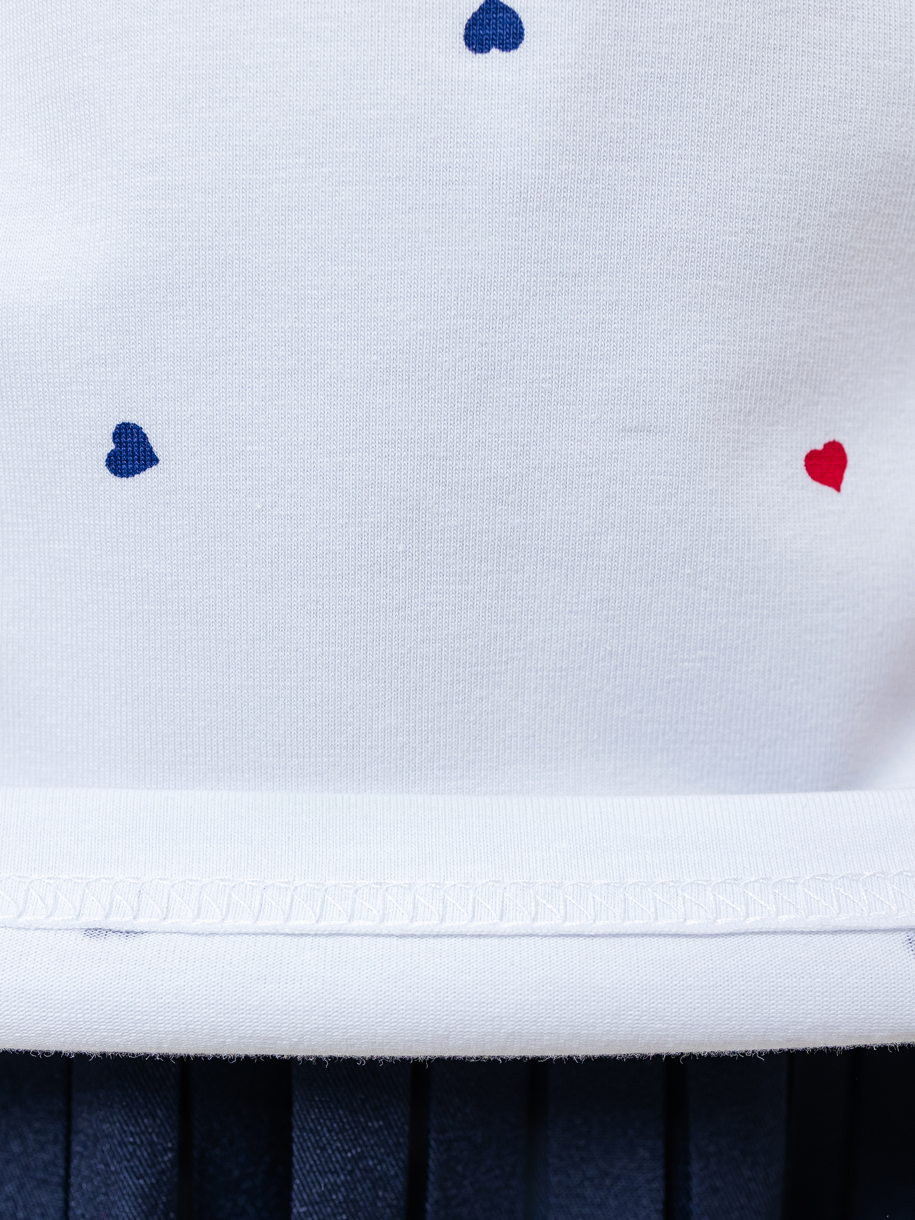 Водолазка Селтекс Ю_ДК1 белый/сердечки микс красный, синий - фото 9